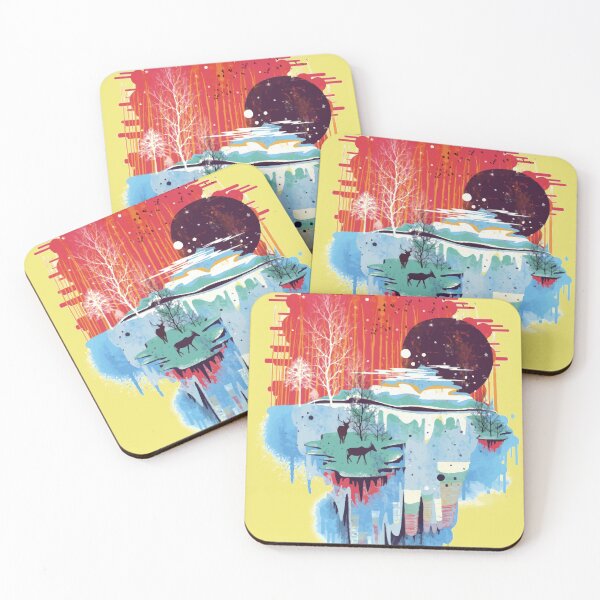 Item preview, red sunset and blue forest  designed and sold by SherriMans.