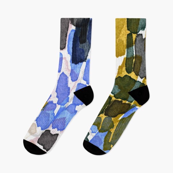 Item preview, Summer Shapes  // Abstract Watercolour Painted Print designed and sold by fossdesign.