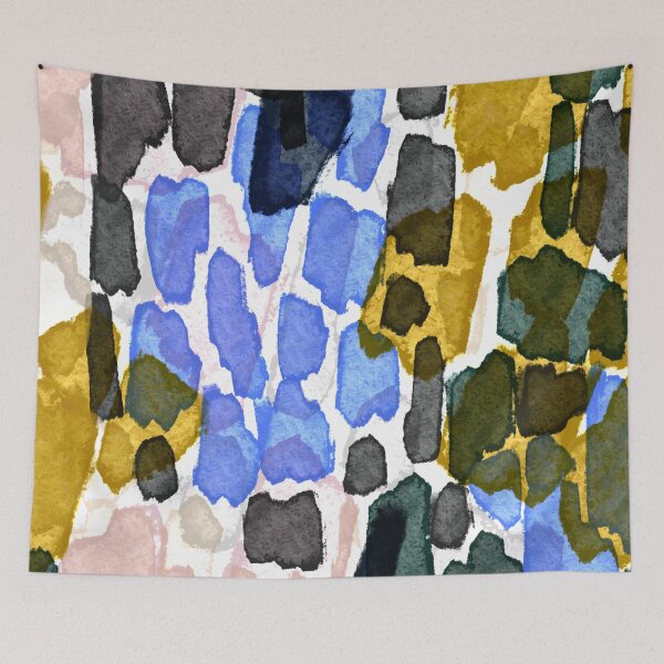 Item preview, Summer Shapes  // Abstract Watercolour Painted Print designed and sold by fossdesign.