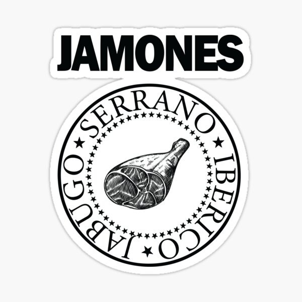 Jamones - black version Sticker