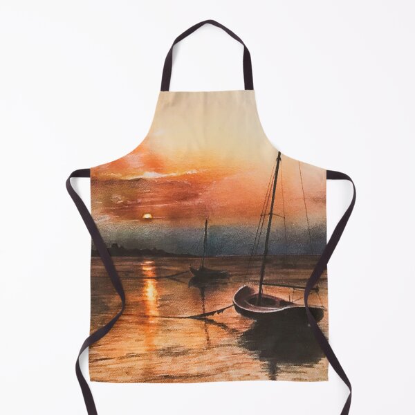 Item preview, Boat on water at sunset Airbrush designed and sold by Shininglight14.