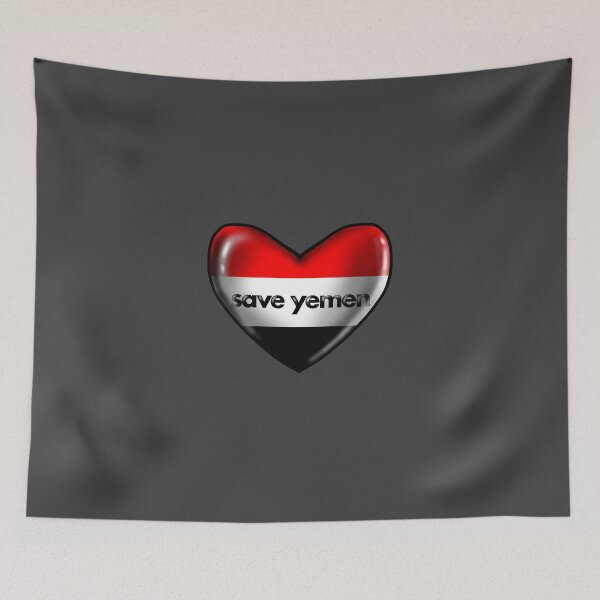 Item preview, Save Yemen Heart Flag designed and sold by m-sketchbook.