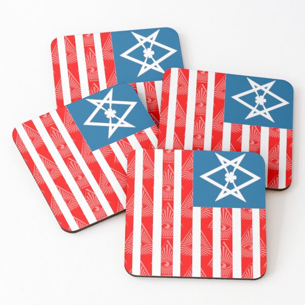 Item preview, Stars And Stripes - All Seeing Eye - Unicursal Hexagram designed and sold by OriginalDP.