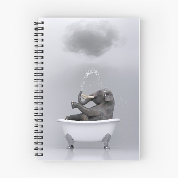 Item preview, elefante relajante en el baño designed and sold by Mike Kiev art.