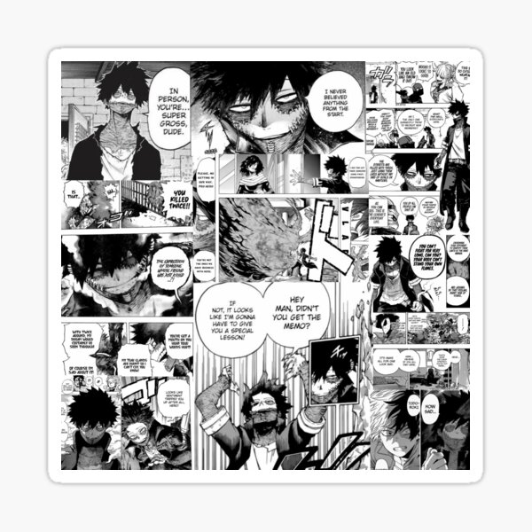 Dabi Manga Panel Sticker By Kseniar Redbubble