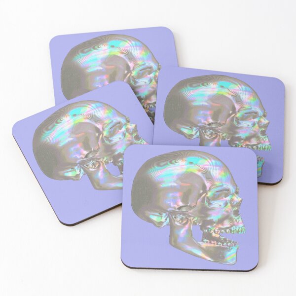 Item preview, Iridescent Skull Profile in Lavender Blue designed and sold by dinaaaaaah.