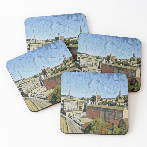 Item preview, Dean Clough Mills & Chimneys in Halifax, Calderdale, West Yorkshire, England, designed and sold by JACQUELINE MCKENZIE.