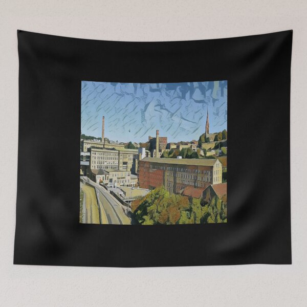 Item preview, Dean Clough Mills & Chimneys in Halifax, Calderdale, West Yorkshire, England, designed and sold by JACQUELINE MCKENZIE.