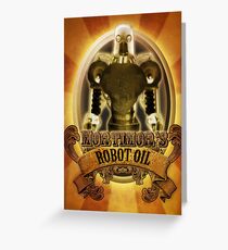 Mortimors Robot Oil. Greeting Card