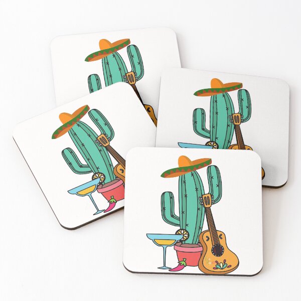 Item preview, Mexican Hot peper cactus guitar Sombrero cartoon designed and sold by OneTimeEngineer.