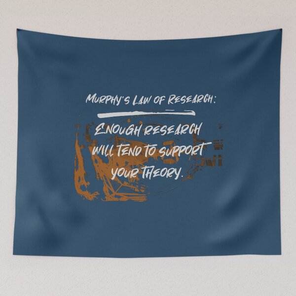 Item preview, Law of Research. Murphy's Law Humor Collection designed and sold by ArtlyStudio.