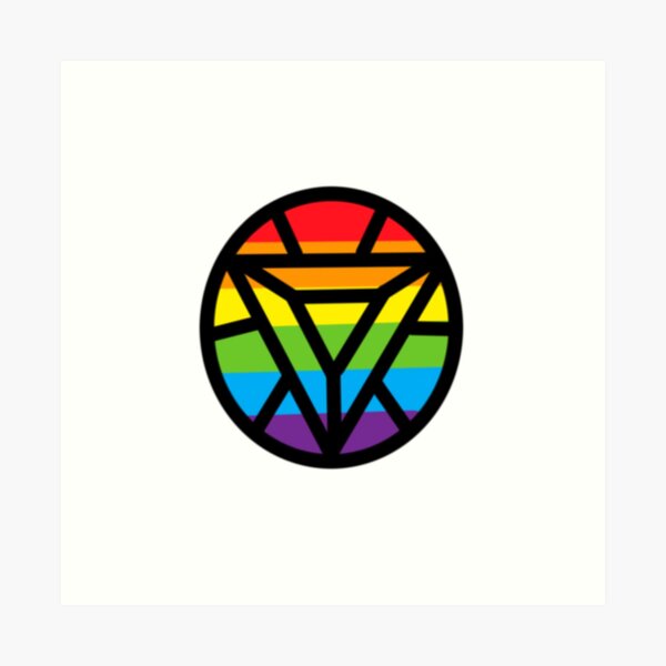 Iron Gay Pride Logo Art Print