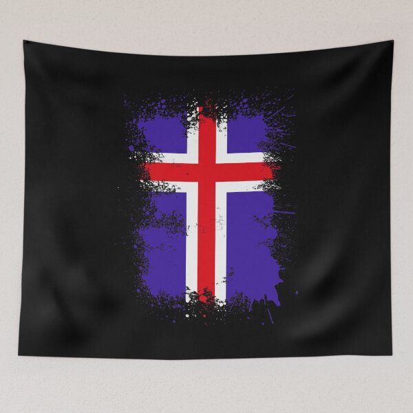 Item preview, Iceland flag splashes of paint splashes of art designed and sold by Argentini.