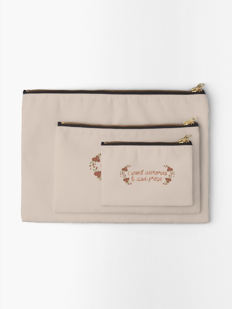 Taylor Swift Folklore / I want auroras and sad prose Zipper Pouch for Sale  by katekiely