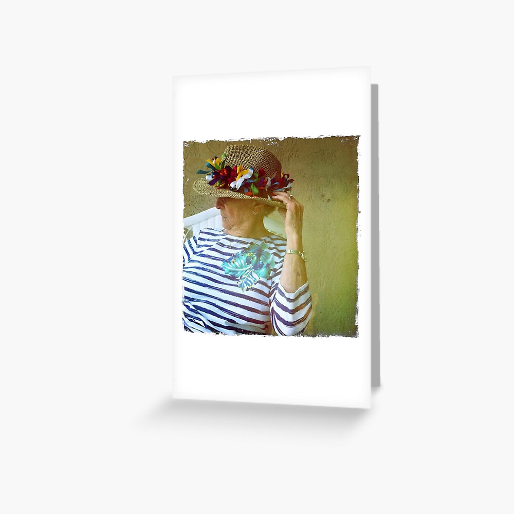 Her hat Greeting Card
