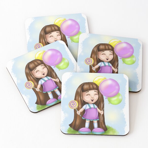 Item preview, girl with balloons and candy designed and sold by undinam84.
