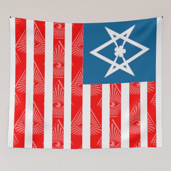 Item preview, Stars And Stripes - All Seeing Eye - Unicursal Hexagram designed and sold by OriginalDP.