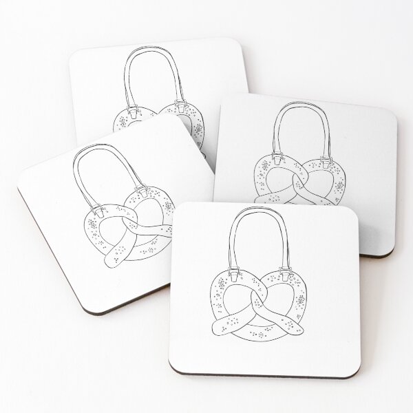 Item preview, Pretzel Purse Line Drawing Illustration designed and sold by maggie-jm.