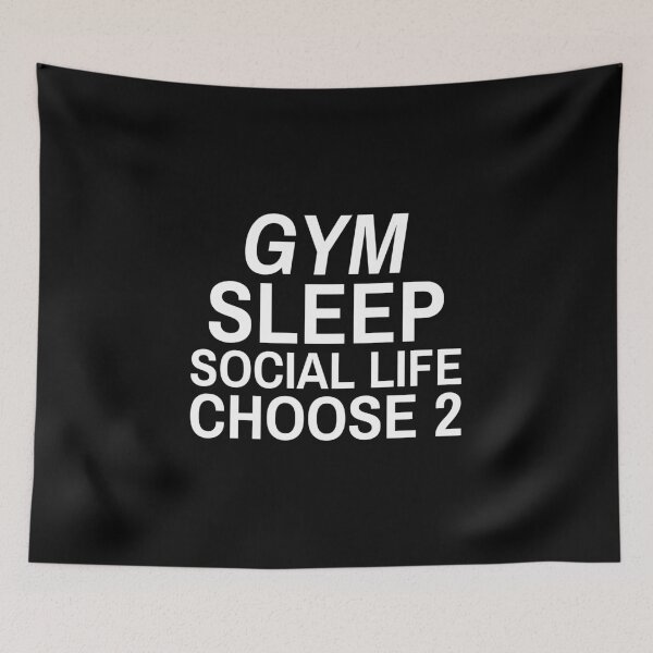Item preview, Gym sleep social life choose 2 white designed and sold by josephsteez.
