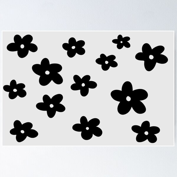 Item preview, Black and White Flower Pattern designed and sold by skgallery.
