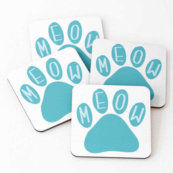 Item preview, Cat Paw Meow Teal designed and sold by DanaAndTheBooks.