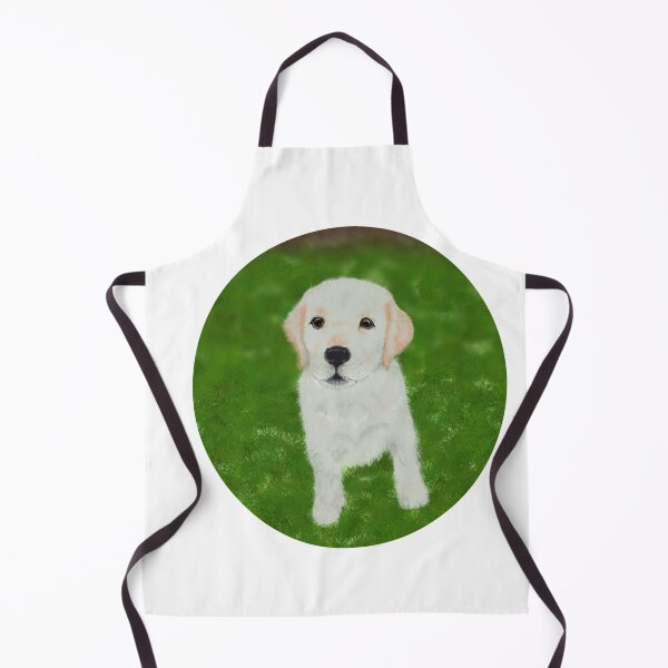 cute yellow lab puppy Apron