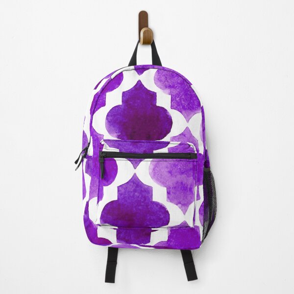 Item preview, Purple quatrefoil pattern in watercolor  designed and sold by Bonheurem.