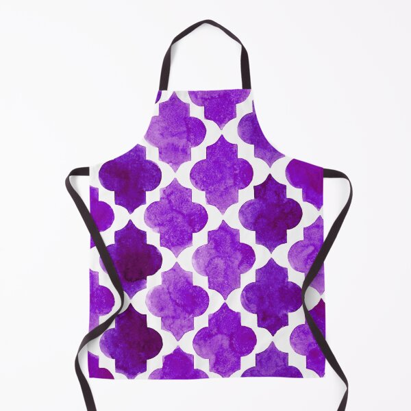 Item preview, Purple quatrefoil pattern in watercolor designed and sold by Bonheurem.