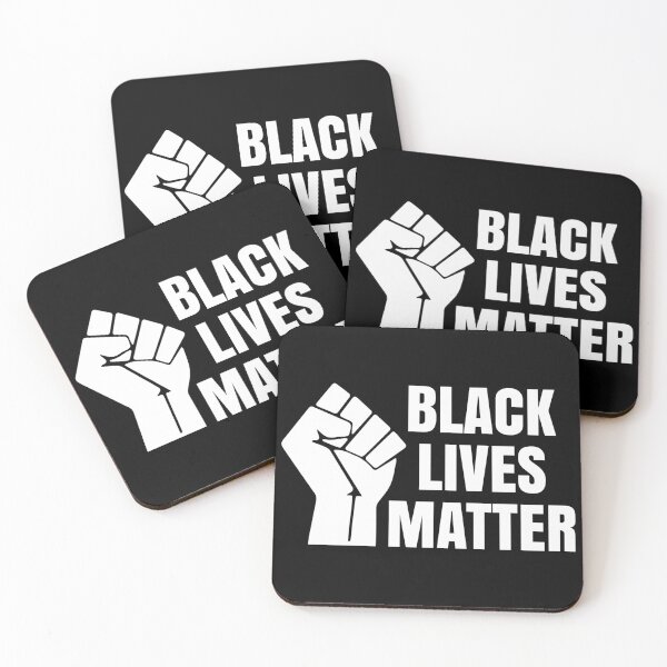 Item preview, BLACK LIVES MATTER Fist Logo White 1 designed and sold by danstel.
