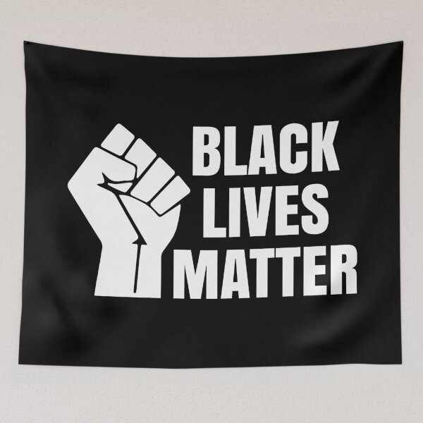 Item preview, BLACK LIVES MATTER Fist Logo White 1 designed and sold by danstel.