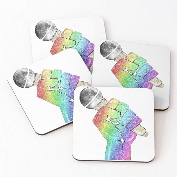 Artikelvorschau, Raised Fist Regenbogenmikrofon Mondmusik entworfen und verkauft von Jolly-Yosei.