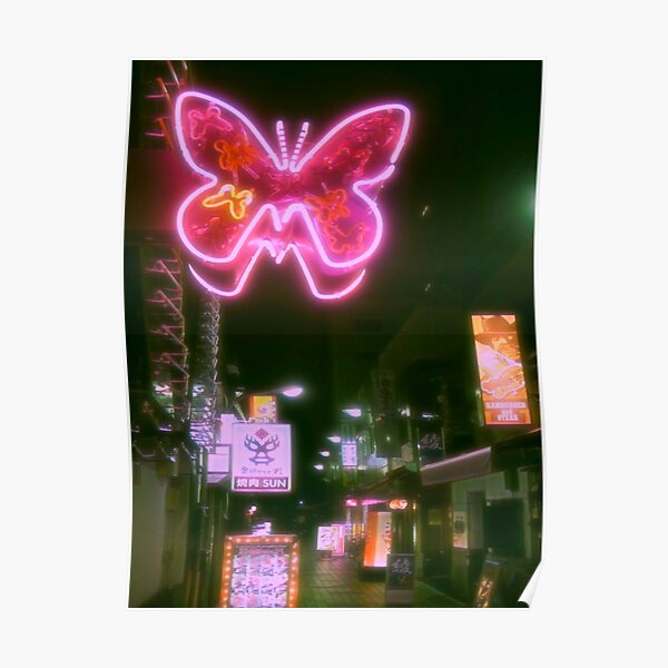 NEON BUTTERFLY Poster