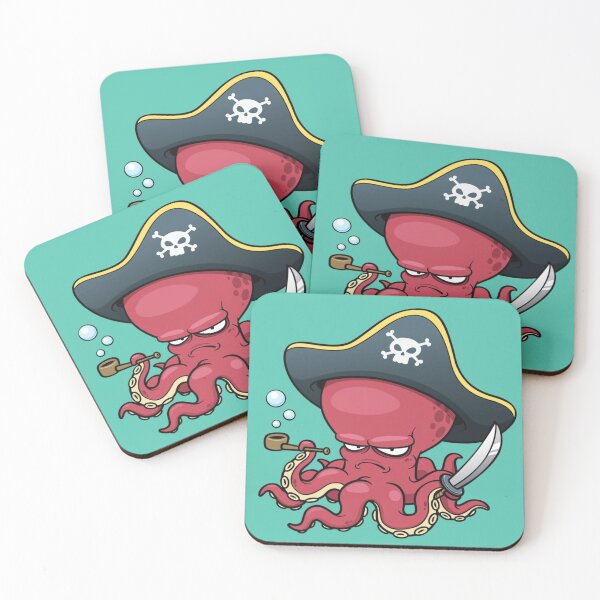 Item preview, octopus pirate illustration, Octopus Cartoon, Pirate Octopus designed and sold by Halalolo.