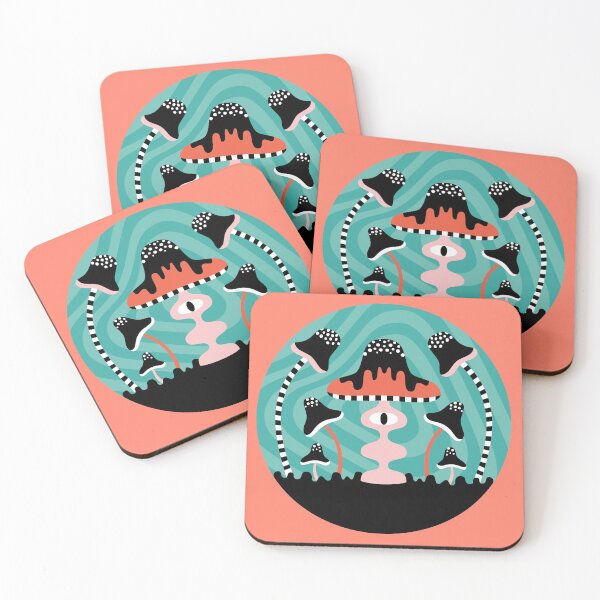 Item preview, Teal Mushroom Circle  designed and sold by Snailspiration.
