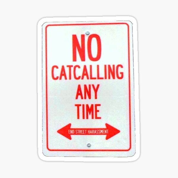 No Catcalling Sticker