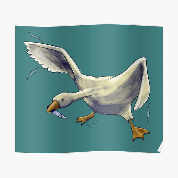 "Honk the Angry Goose" Poster by LivingPalette Redbubble