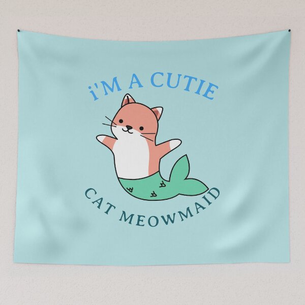 Item preview, Funny crossbreed cat mermaid- I'm a cutie cat meowmaid designed and sold by EvaWolf.