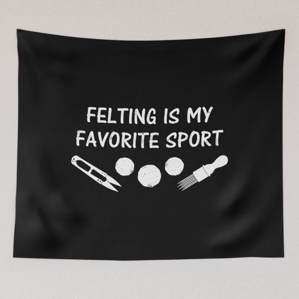 Item preview, My Favorite Sport Hobby Quote Needle Felting print designed and sold by jakehughes2015.
