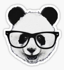 Hipster Panda Sticker