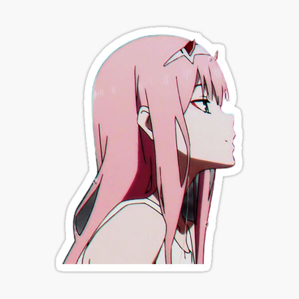 pink haired girl Sticker