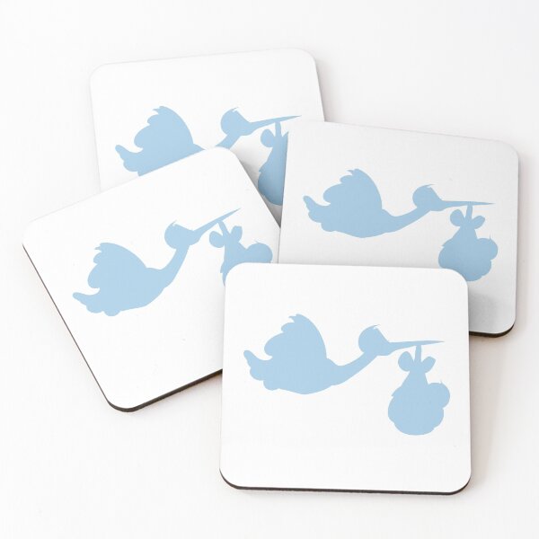 Item preview, Stork Carrying Baby Boy (Baby Blue) designed and sold by STAR10008.