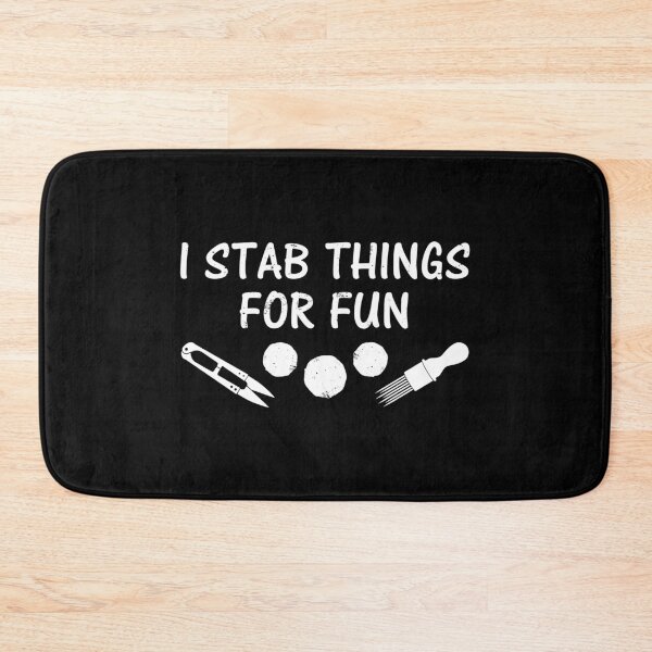 Item preview, I Stab Things For Fun Funny Quote Needle Felting print designed and sold by jakehughes2015.