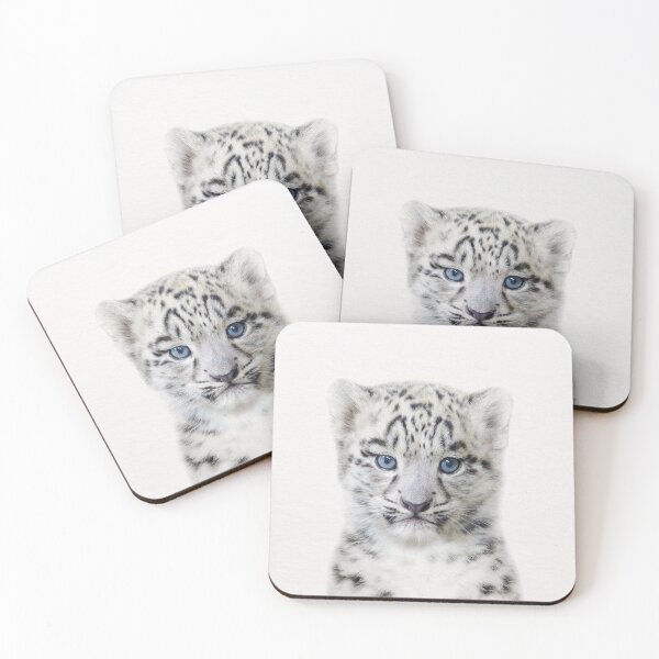 Item preview, Baby Snow Leopard, Baby Animals Art Print by Synplus designed and sold by synplus.