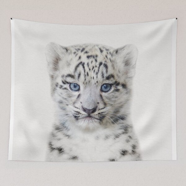 Item preview, Baby Snow Leopard, Baby Animals Art Print by Synplus designed and sold by synplus.