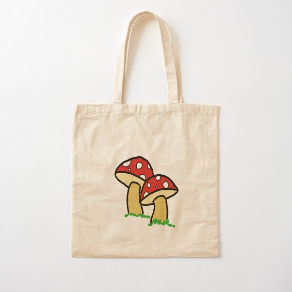 red mushrooms Cotton Tote Bag