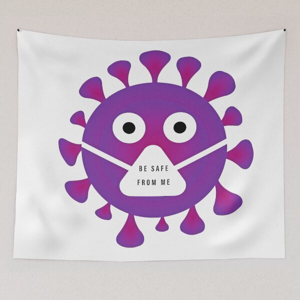 Item preview, COVID19 Coronavirus Corona, Violet, Pink, Purple, Cartoon, Magenta, Smile designed and sold by Halalolo.