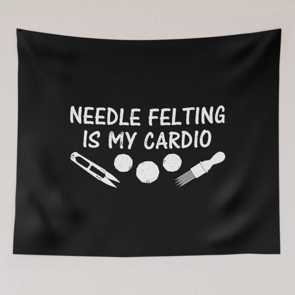 Item preview, My Cardio Funny Hobby Quote Needle Felting print designed and sold by jakehughes2015.
