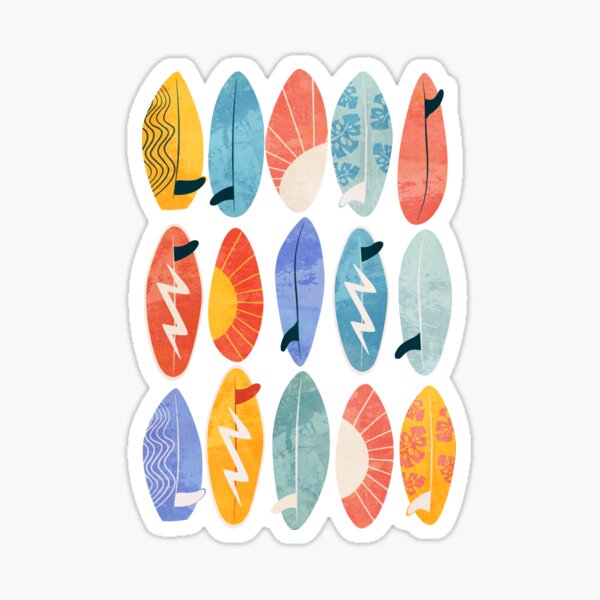 Surfboard pink Sticker
