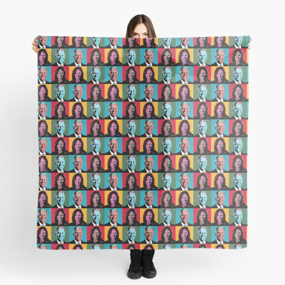 BIDEN HARRIS Pop Art Portrait Scarf