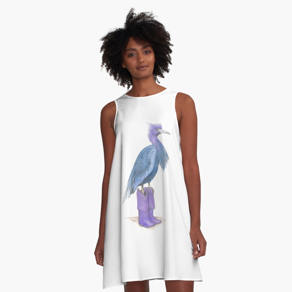 Item preview, A-Line Dress designed and sold by JimsBirds.